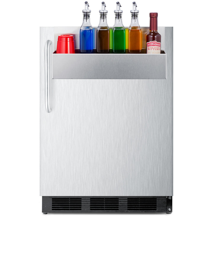 Accucold Outdoor commercial built-in all-refrigerator in stainless steel with speed rail (Model SPR7BOSSTSRLHD)