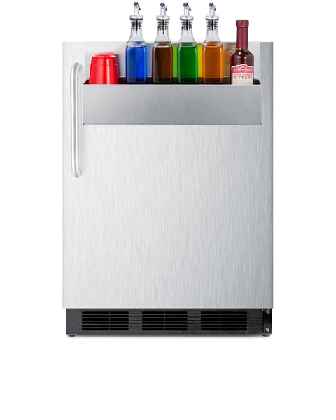Accucold Outdoor commercial built-in all-refrigerator in stainless steel with speed rail (Model SPR7BOSSTSRLHD)