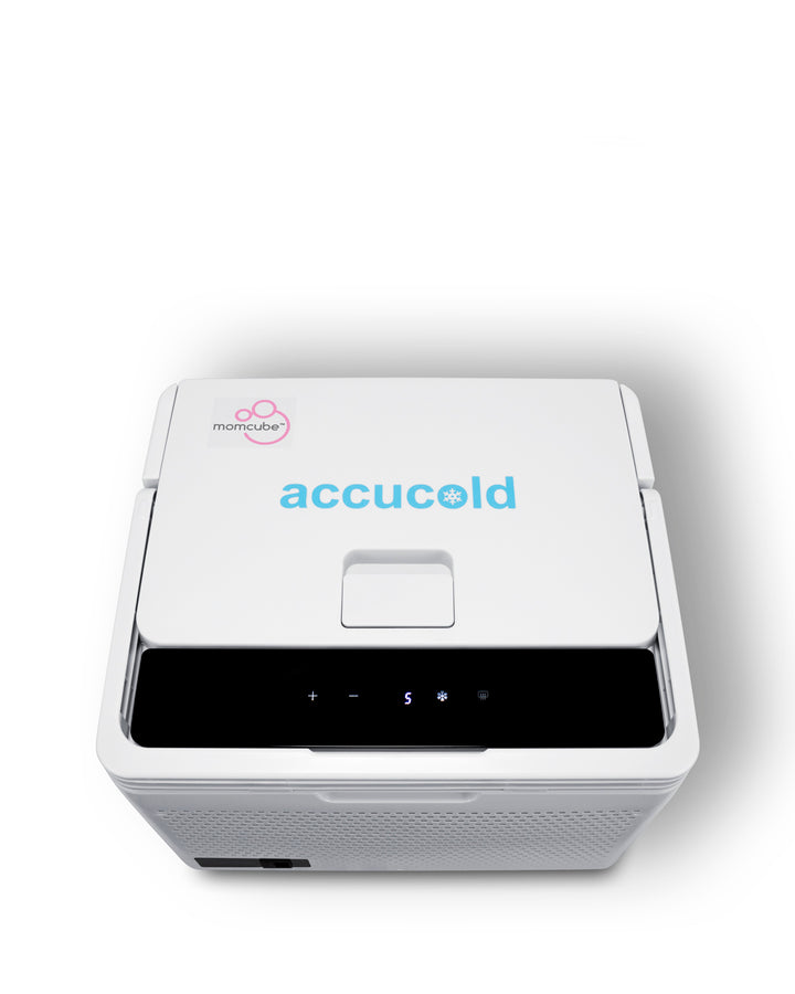 Accucold Portable 12V/24V MOMCUBE® cooler operates as a refrigerator or freezer for breast – SPRF11MC - Top