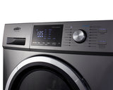 24" wide 115V washer/dryer combo for non-vented use in platinum finish - Detail