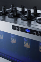 12-bottle Countertop Commercial Wine Cooler in Stainless Steel with Compressor