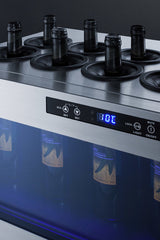 12-bottle Countertop Commercial Wine Cooler in Stainless Steel with Compressor