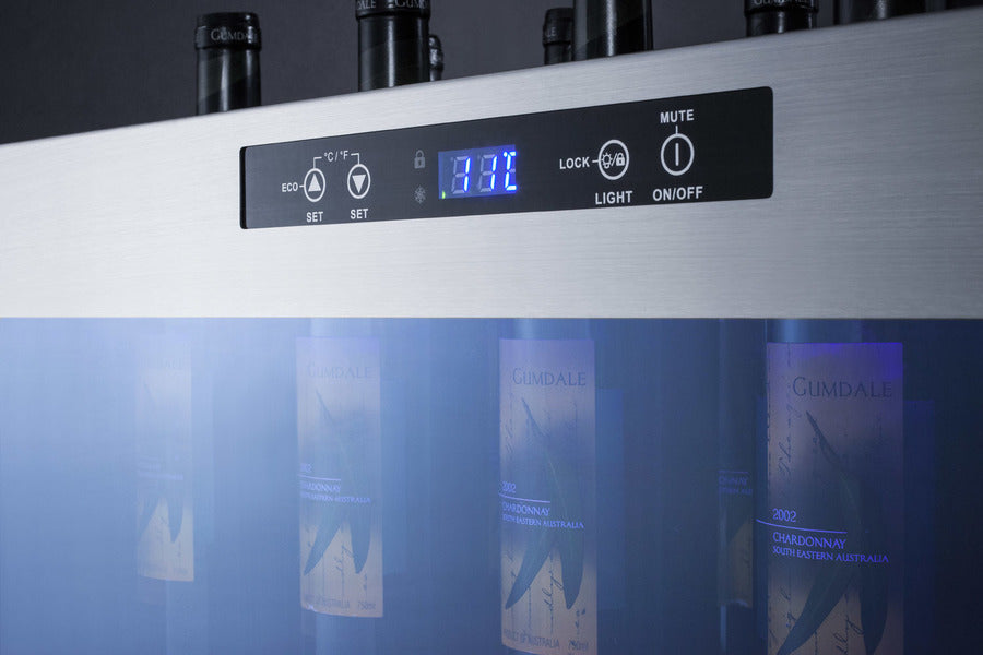 12-bottle Countertop Commercial Wine Cooler in Stainless Steel with Compressor