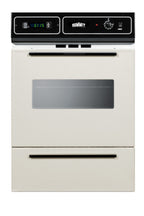 Accucold Bisque gas wall oven with electronic ignition, digital clock/timer, and oven window for cutouts 22 3/8" wide by 34 1/8"