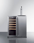 30" Wide indoor/outdoor Undercounter Combination Wine Cellar and Kegerator