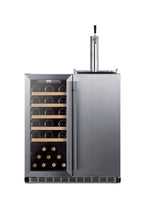 30" Wide indoor/outdoor Undercounter Combination Wine Cellar and Kegerator