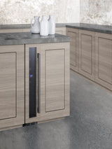 6" wide ADA compliant built-in undercounter wine cellar with panel-ready door trim (Model SWC007PNRLHD)