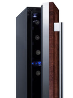 Accucold 6" wide ADA compliant built-in undercounter wine cellar with panel-ready door trim (Model SWC007PNR)