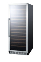 Accucold 102 Bottle Single-zone Wine Cellar with Glass Door, Digital Thermostat, and Black Cabinet (Model SWC1102LHD)