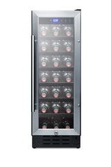 12" wide built-in undercounter wine cellar with digital thermostat and LED lighting (Model SWC1224B)