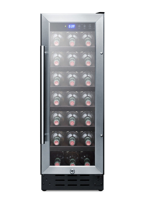 12" wide built-in undercounter wine cellar with digital thermostat and LED lighting (Model SWC1224B)