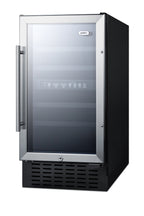Accucold 18" wide ADA compliant dual zone wine cellar for built-in or freestanding use, with digital controls, lock, and LED ligh, ADA (Model SWC182ZADALHD)