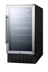 Accucold 18" wide ADA compliant dual zone wine cellar for built-in or freestanding use, with digital controls, lock, and LED ligh, ADA (Model SWC182ZADALHD)