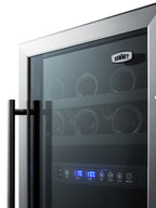 Accucold 18" wide ADA compliant dual zone wine cellar for built-in or freestanding use, with digital controls, lock, and LED ligh, ADA (Model SWC182ZADALHD)