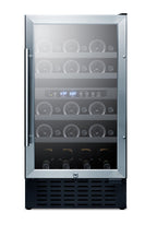 Accucold 18" wide ADA compliant dual zone wine cellar for built-in or freestanding use, with digital controls, lock, and LED ligh, ADA (Model SWC182ZADALHD)
