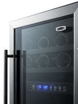 Accucold 18" wide ADA compliant dual zone wine cellar for built-in or freestanding use, with digital controls, lock, and LED ligh, ADA (Model SWC182ZCSSADALHD)