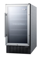 Accucold 18" wide ADA compliant dual zone wine cellar for built-in or freestanding use, with digital controls, lock, and LED ligh, ADA (Model SWC182ZCSSADALHD)