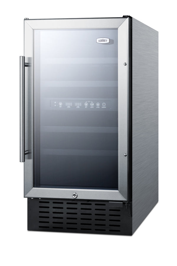 Accucold 18" wide ADA compliant dual zone wine cellar for built-in or freestanding use, with digital controls, lock, and LED ligh, ADA (Model SWC182ZCSSADALHD)