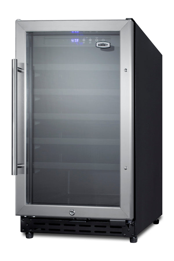 18" wide ADA compliant wine cellar for built-in or freestanding use, with digital controls, lock, and LED lighting, ADA 