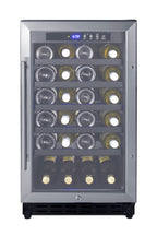 18" wide ADA compliant wine cellar for built-in or freestanding use, with digital controls, lock, and LED lighting, ADA 