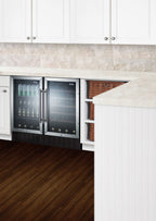 Accucold 18" wide wine cellar for built-in or freestanding use with stainless steel cabinet, digital controls, and LED lighting (Model SWC1840BCSS)