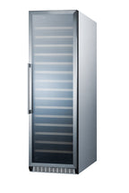 171 Bottle Single-zone Wine Cellar with Glass Door, Digital Thermostat, and Stainless Steel Wrapped Cabinet (Model SWC19