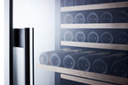 Accucold 171 Bottle Single-zone Wine Cellar with Glass Door, Digital Thermostat, and Black Cabinet (Model SWC1926LHD)