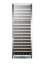 Accucold 2-zone 160 Bottle Wine Cellar with Glass Door, Digital Thermostat, and Stainless Steel Wrapped Cabinet (Model SWC1966CSSLHD)
