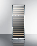 2-zone 160 Bottle Wine Cellar with Glass Door, Digital Thermostat, and Black Cabinet (Model SWC1966LHD)