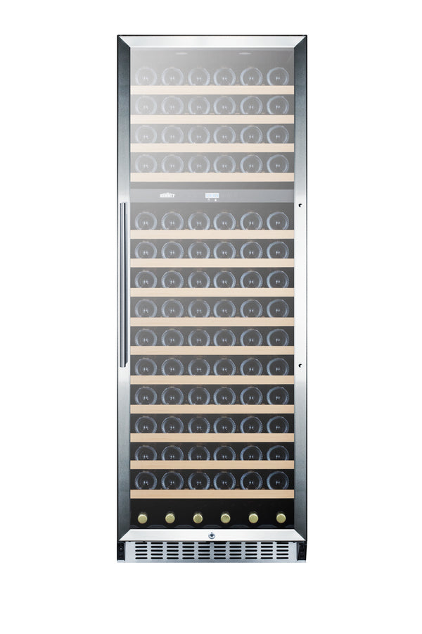 2-zone 160 Bottle Wine Cellar with Glass Door, Digital Thermostat, and Black Cabinet (Model SWC1966LHD)