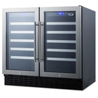 Accucold 36" Wide 68 Bottle Built-In Undercounter Dual Zone Wine Cellar with – SWC3668
