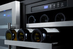Accucold 36" Wide 68 Bottle Built-In Undercounter Dual Zone Wine Cellar with – SWC3668