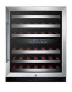 Accucold ADA compliant dual zone built-in wine cellar with digital thermostat, stainless steel trimmed shelves, and stainless ste, ADA (Model SWC530BLBISTCSSADALHD)