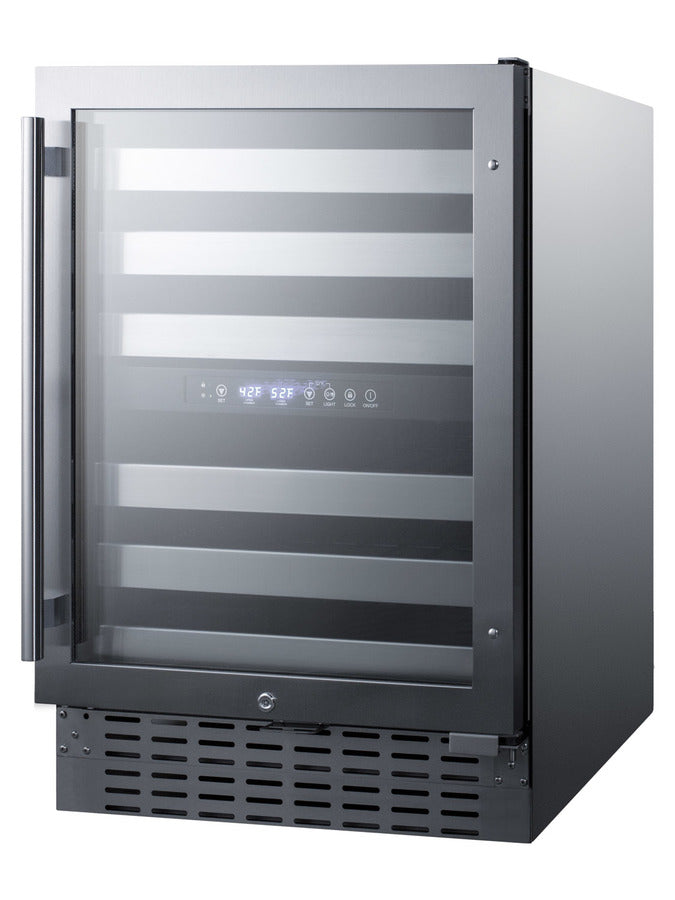 Dual zone built-in wine cellar with seamless SS trimmed glass door, full extension shelves, digital thermostat (Model SWC532BLBISTCSSLHD) Secondary image