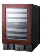 Dual zone built-in wine cellar with panel-ready glass door, full extension shelves, digital thermostat, and black cabine