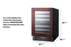 Accucold Dual zone built-in wine cellar with panel-ready glass door, full extension shelves, digital thermostat, and black cabine (Model SWC532BLBISTPNR)