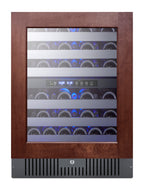 Accucold Dual zone built-in wine cellar with panel-ready glass door, full extension shelves, digital thermostat, and black cabine (Model SWC532BLBISTPNR)
