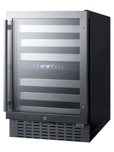 Dual Zone Built-in Wine Cellar with Seamless Ss Trimmed Glass Door - Angle