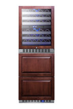 Accucold 24" Wide Combination built-in/freestanding Upright Dual Zone Wine Cellar and 2-drawer Refrigerator, Panel-ready Front (Model SWCDAR24PNRLHD)