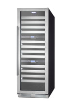 Accucold Commercially approved triple zone wine cellar for built-in or freestanding use with seamless stainless steel door and fu (Model SWCP1988T)
