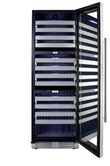 Accucold Commercially approved triple zone wine cellar for built-in or freestanding use with seamless stainless steel door and fu (Model SWCP1988T)