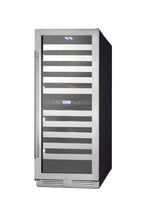 Commercially approved dual zone wine cellar for built-in or freestanding use with seamless stainless steel door and full