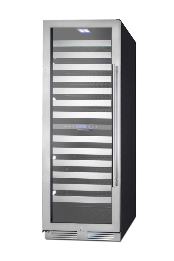 Accucold Commercially approved dual zone wine cellar for built-in or freestanding use with seamless stainless steel door and full (Model SWCP2163LHD)