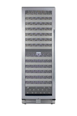 Accucold Commercially approved dual zone wine cellar for built-in or freestanding use with seamless stainless steel door and full (Model SWCP2163LHD)