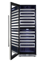 Accucold Commercially approved dual zone wine cellar for built-in or freestanding use with seamless stainless steel door and full (Model SWCP2163LHD)