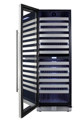 Accucold Commercially approved dual zone wine cellar for built-in or freestanding use with seamless stainless steel door and full (Model SWCP2163LHD)