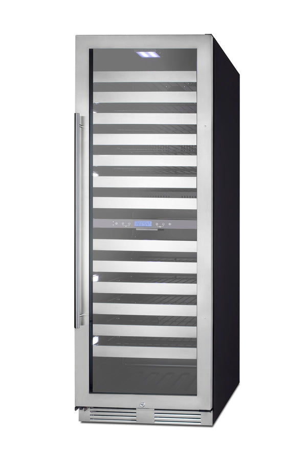 Accucold Commercially approved dual zone wine cellar for built-in or freestanding use with seamless stainless steel door and full (Model SWCP2163)