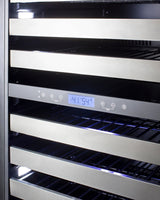 Accucold Commercially approved dual zone wine cellar for built-in or freestanding use with seamless stainless steel door and full (Model SWCP2163)