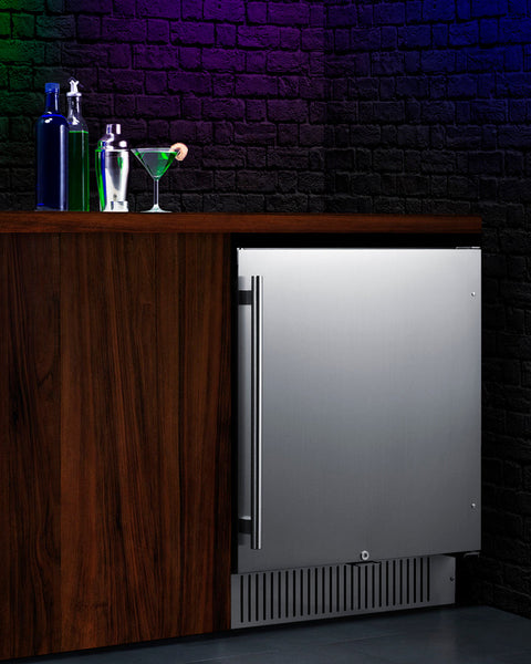 Accucold 27" Wide Built-in Undercounter Outdoor All-refrigerator (Model SPR2700SSLHD)