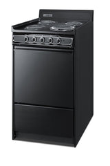 Accucold 20" Wide Electric Coil Range in Black